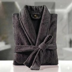 Fluffy Bathrobe - Dark Grey