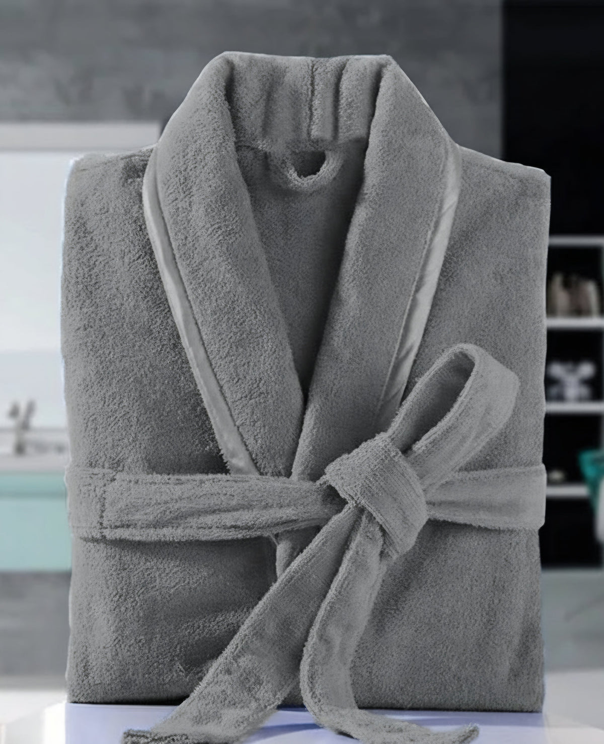 Fluffy Bathrobe - Grey