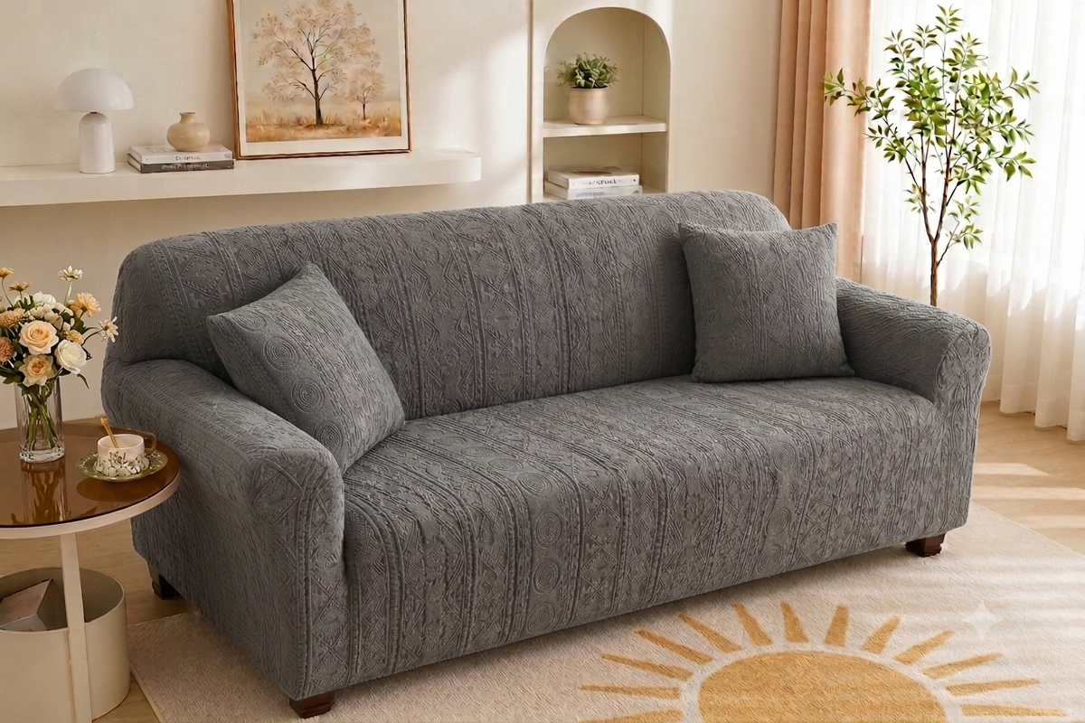 Bohemian Sofa Cover - Grey