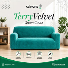 Terry Sofa Cover - Green