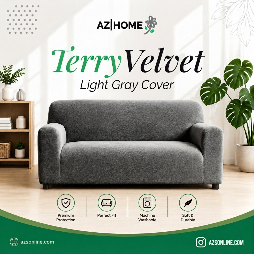 Terry Sofa Cover - Grey