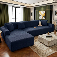 Bohemian L Shape Sofa Cover - Blue