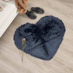 Heart Shaped Rug - Black