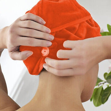 Hair Turban / Hair Towel - Orange