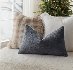 Pair of Terry Pillow Cover - Grey