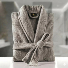 Fluffy Bathrobe - Light Grey