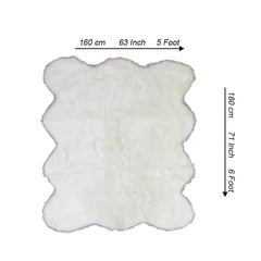 Lounge Size Furry Rug (160_180CM) - White