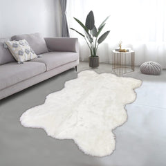 Lounge Size Furry Rug (160_180CM) - White