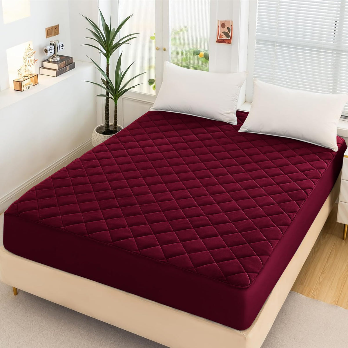 Mattress Pad - Maroon