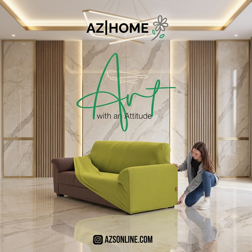 Jersey Sofa Cover- Olive Green