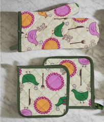 Plain Quilted Kitchen Gloves -