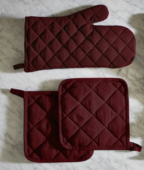 Plain Quilted Kitchen Gloves -
