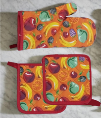 Plain Quilted Kitchen Gloves -