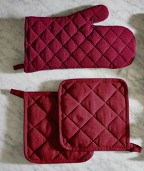Plain Quilted Kitchen Gloves -