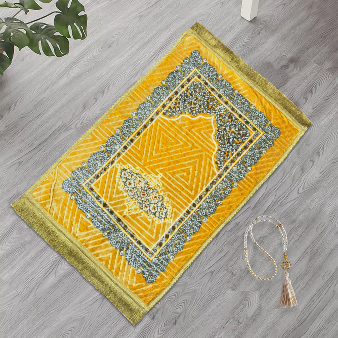 Premium Velvet Prayer Mat - Salsabil