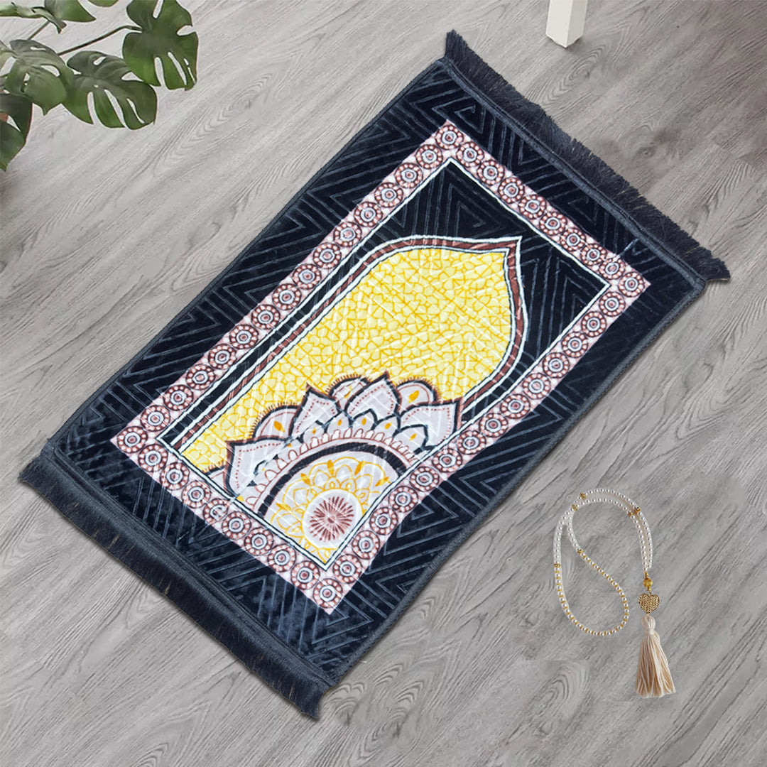 Premium Velvet Prayer Mat - Zamharir