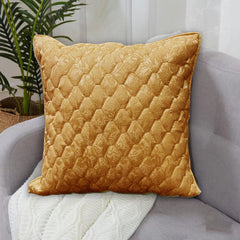 Quilted Cushion Cover - Ligt Brown