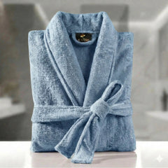 Fluffy Bathrobe - Sky Blue