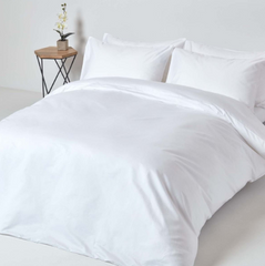 White Solid Duvet Cover Set