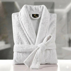 Fluffy Bathrobe - White