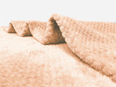 Waffle Fleece Blanket _ Bed Spread - Peach