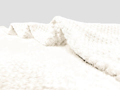 Waffle Fleece Blanket _ Bed Spread - Creamy White