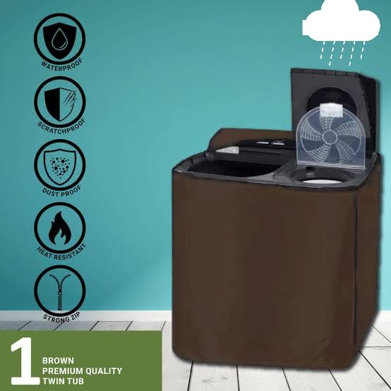 Twin Tub Brown Washing Machine cover