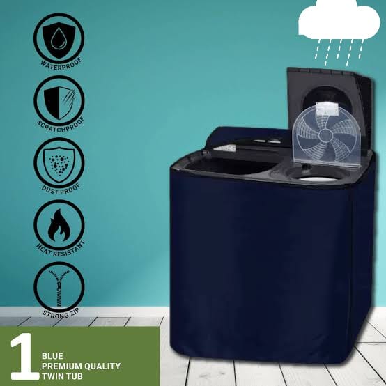 Twin Tub Blue Washing Machine cover
