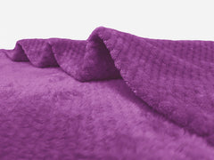 Waffle Fleece Blanket _ Bed Spread - Purple