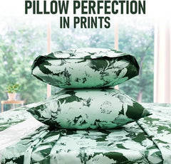 Hunter Green Leaves Bed Sheet Set