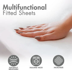 White Dyed Solid Bed Sheet Set