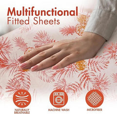 Peachy Floral Bed Sheet Set