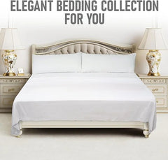 White Dyed Solid Bed Sheet Set