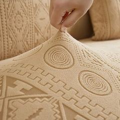 Bohemian L Shape Sofa Cover - Camel