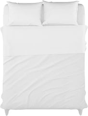 White Dyed Solid Bed Sheet Set