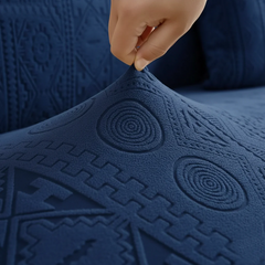Bohemian L Shape Sofa Cover - Blue