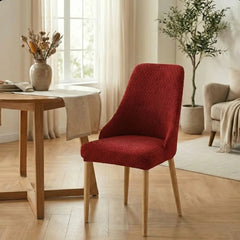 Stripe Jacquard Turkish Chair Cover - Maroon