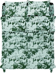 Hunter Green Leaves Bed Sheet Set
