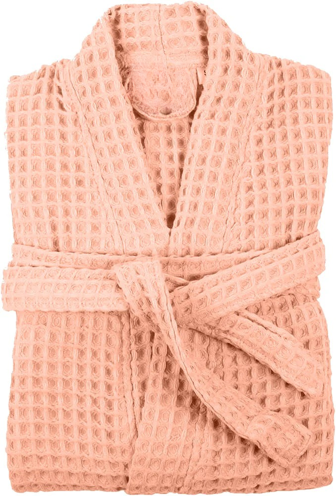 Waffle Bathrobe Peach