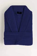 Waffle Bathrobe Navy Blue