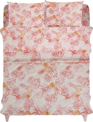 Peachy Floral Bed Sheet Set