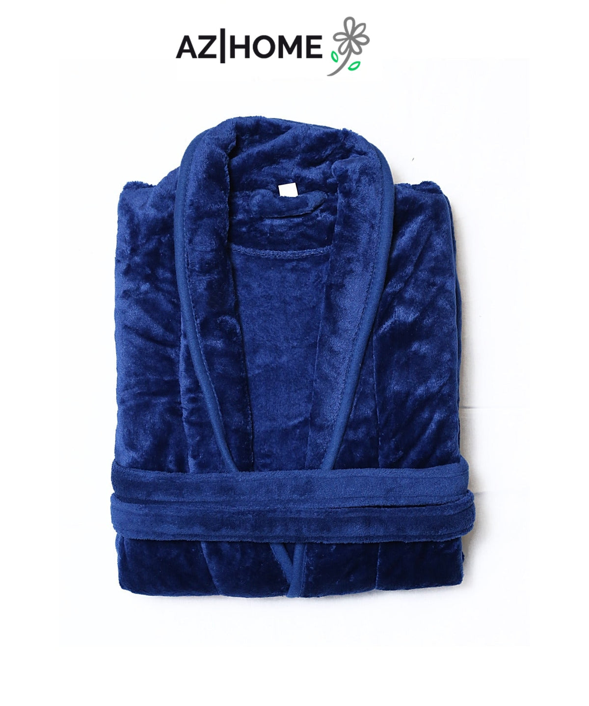 Warm Fleece Plush Bathrobe - Blue