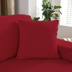 Stripe Jacquard Cushion Cover - Maroon