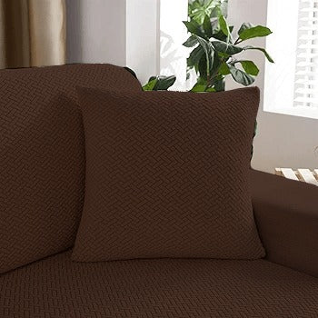 Stripe Jacquard Cushion Cover - Brown