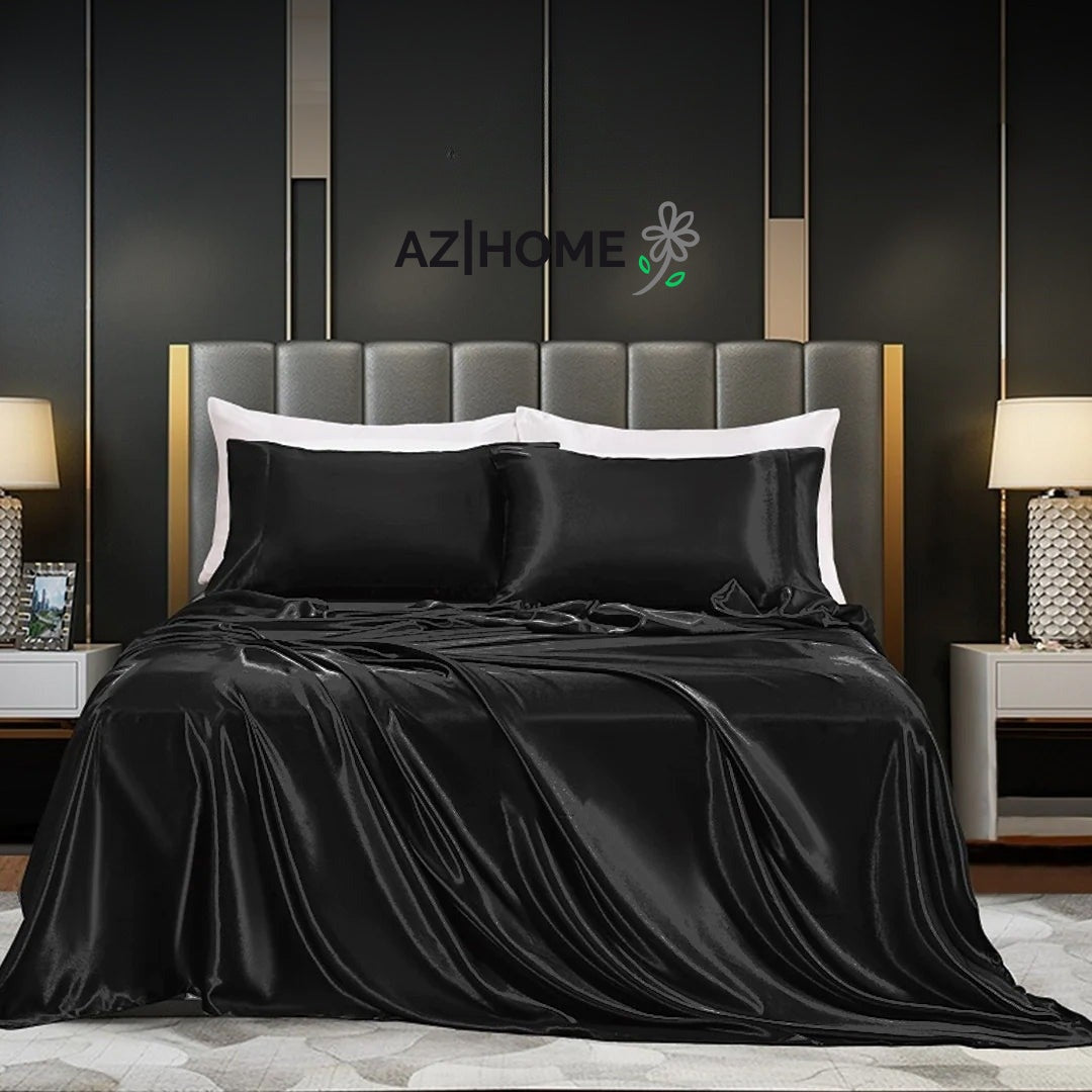 Premium Satin Sheet - Black