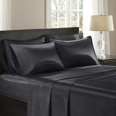 Premium Satin Sheet - Black