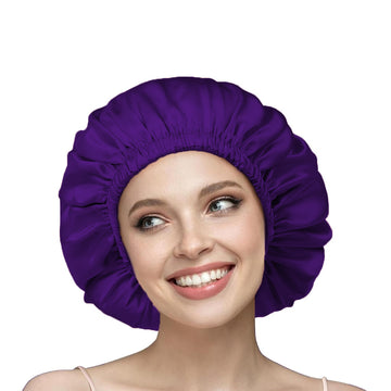 Silk Hair Bonnet - Deep Purple