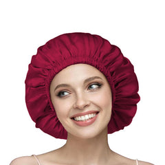 Silk Hair Bonnet - Maroon