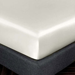 Satin Fitted Sheet - White