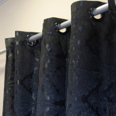 Jacquard Curtains - Black